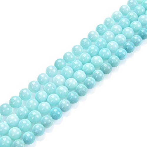 SHFJASBNUMG11-4 Schmuckstein-Abstandshalter aus blauem Amazonit, klein, rund, 4 mm, 178–188 Stück, 2 Stränge SHFJASBNUMG11-4 Schmuckstein-Abstandshalter aus blauem Amazonit, klein, rund, 4 mm, 178–188 Stück, 2 Stränge von SHFJASBNUMG