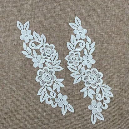 1 Set Stickerei Schwarze Rose Blumenspitze Ausschnitt Kragen, DIY Kragen Spitzenstoffe zum Nähen Basteln Patch Scrapbooking-BW045W von SHHEG