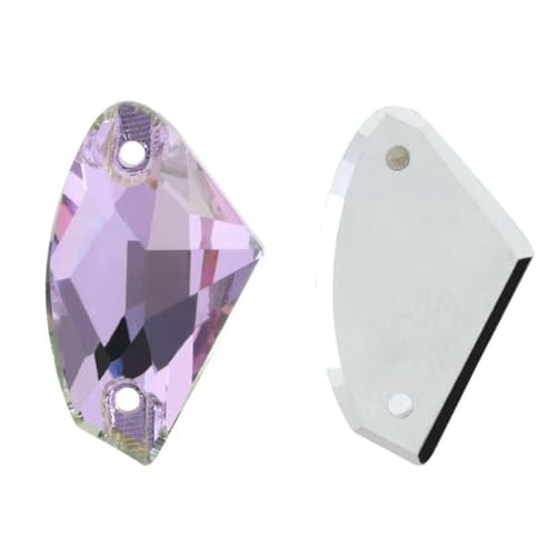 10 Stück/Packung 09 x 14,0 mm 12 x 19 mm flache Glasperlen zum Aufnähen von losen Strasssteinen für Kleidung, Steinkristall-Strass für Kleider, DIY-001VL Vitra von SHHEG