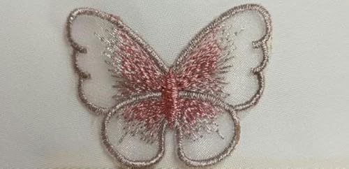 10 Stück 14 Farben Goldfaden Stickerei Schmetterling Patch Aufnäher Aufnäher Gestickte Patches Für Kleidung Cheongsam-pink von SHHEG