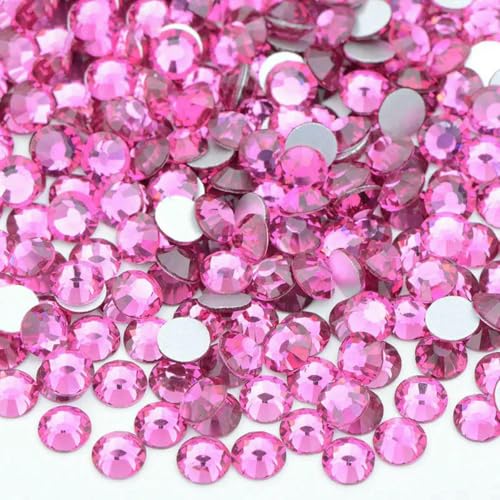 100 Gross SS6-SS16 SS20 SS30 Rosarote Glas-Strass-Applikationen, lose flache Rückseite, Nagel-Kristallsteine für Kleidung, 33 Fuchsia, SS10, 100 g, 14400 Stück 100 Gross SS6-SS16 SS20 SS30 Rosarote Glas-Strass-Applikationen, lose flache Rückseite, Nagel-Kristallsteine für Kleidung, 33 Fuchsia, SS10, 100 g, 14400 Stück von SHHEG