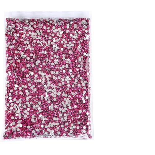 14400 Stück Großhandel SS3–SS30 Hot Pink Glitter Kristall Nicht Hot Fix Strasssteine Glas Strass für Kleidungsdekorationen-Mine Fuchsia-SS10-14400 Stück von SHHEG