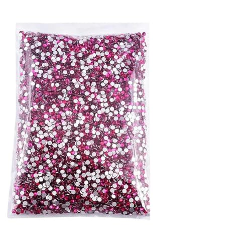 14400 Stück Großhandel SS3-SS30 Hot Pink Glitter Kristall Nicht Hot Fix Strasssteine Glas Strass für Kleidungsdekorationen-P174 Rose B-SS20-14400 Stück von SHHEG