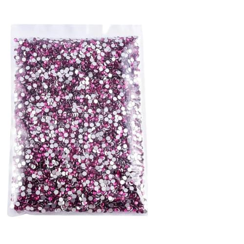 14400 Stück Großhandel SS3–SS30 Hot Pink Glitzerkristall Nicht Hot Fix Strasssteine Glas Strass für Kleidungsdekorationen-Fuchsia-SS12-14400 Stück von SHHEG