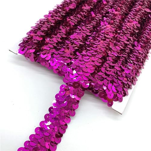 2 Yards 20 mm elastisches Paillettenband, Spitzenbesatz, Pailletten-Nähstoff für Kleider, Kleidung, Kopfschmuck, Brauthochzeit, DIY-Zubehör-04 von SHHEG