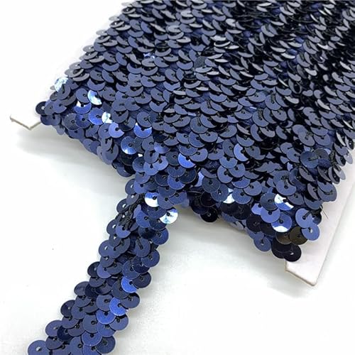 2 Yards 20 mm elastisches Paillettenband, Spitzenbesatz, Pailletten-Nähstoff für Kleider, Kleidung, Kopfschmuck, Brauthochzeit, DIY-Zubehör-06 von SHHEG