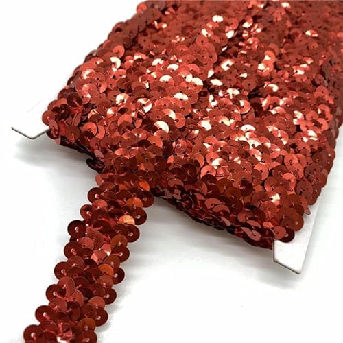 2 Yards 20 mm elastisches Paillettenband, Spitzenbesatz, Pailletten-Nähstoff für Kleider, Kleidung, Kopfschmuck, Brauthochzeit, DIY-Zubehör-08 von SHHEG