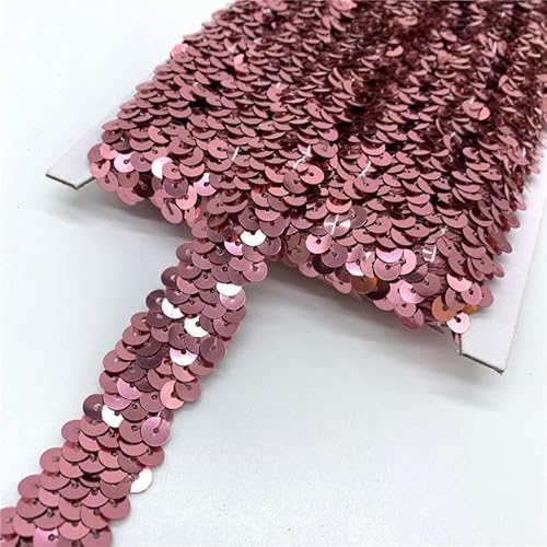 2 Yards 20 mm elastisches Paillettenband, Spitzenbesatz, Pailletten-Nähstoff für Kleider, Kleidung, Kopfschmuck, Brauthochzeit, DIY-Zubehör-13 von SHHEG