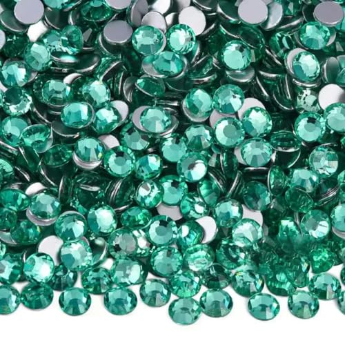 2028 Grüne Farbe, Nicht-Hotfix-Strasssteine, Glitzer, flache Rückseite, Strass-Kristalle zum Aufkleben für Nagelkunst, Nagel-Charms, B0035-Mint-SS4-1440 Stück-1 von SHHEG