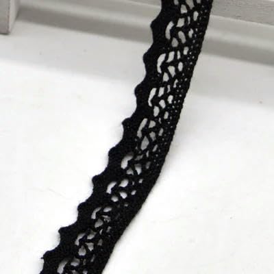 5yd/lot schwarz spitze stoff band baumwolle spitze trim nähen material für home vorhänge bekleidungs zubehör DIY-NO112 15MM von SHHEG