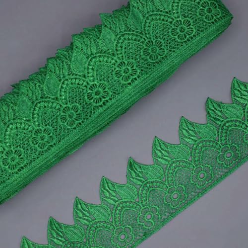 7 cm breites, wunderschönes Häkel-Stickerei-Spitzenband, DIY-Stickerei, Bettrock, Kleid, Vorhangspitze, Grün, 14 Yards 7 cm breites, wunderschönes Häkel-Stickerei-Spitzenband, DIY-Stickerei, Bettrock, Kleid, Vorhangspitze, Grün, 14 Yards von SHHEG