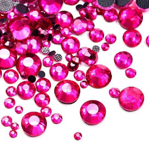 Glitter Crystal Hot Fix Strasssteine Strass DIY Nähzubehör Kristalle Diamant für Kleid Vestidos-Rose B-Mixed SS6-30 1000 Stück von SHHEG