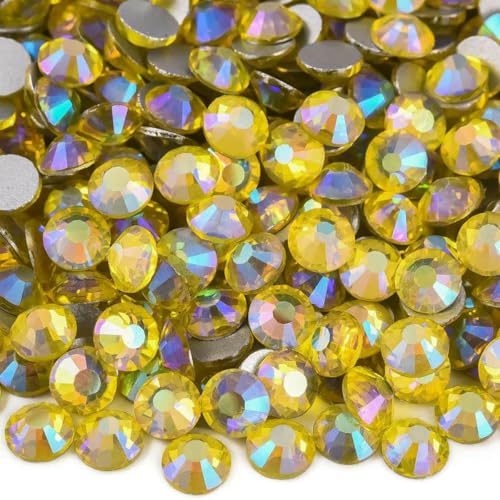 Glitzerkristall, nicht Hotfix-Strasssteine, Strass-Nägel, Diamantkristalle, für Kleider, Nagel-Charms, Nagelkunst, Kleid, B3577-Citrine AB-SS3-1440 Stück von SHHEG