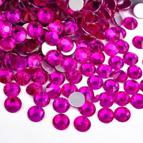 Glitzerkristall, nicht Hotfix-Strasssteine, spezielle rote Strass-Nägel, Diamantkristalle, Nagelschmuck für Kleider, Nagel-Charms, Nagelkunst, hellrosa B-SS20-1440 Stück von SHHEG