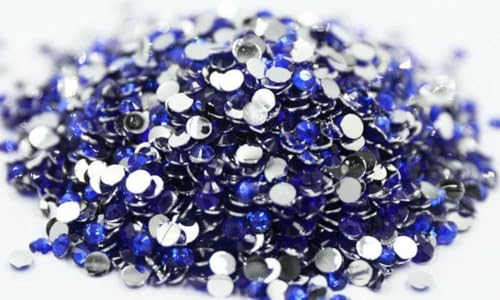 Großhandel Flatback-Kristallsteine, AB-Silberunterseite, Harz, nicht Hotfix-Strasssteine in Großpackung, Nail Art, Strass, Kleidungsstück-Saphir-4,0 mm SS16-10000 Stück von SHHEG