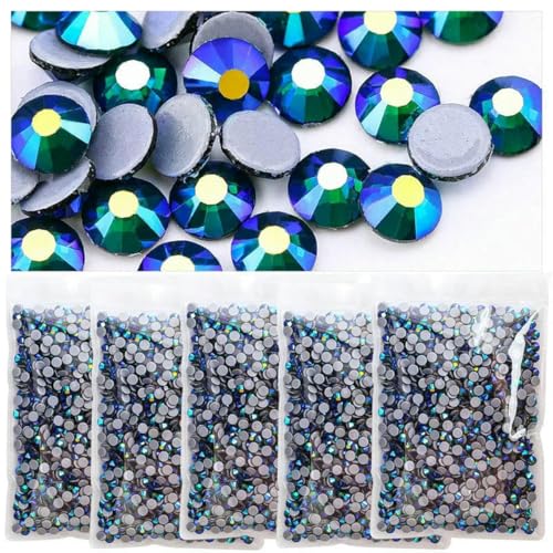 Großhandel Hotfix-Strass-Glitzer-Strass AB-Kristall Flatback-Diamant-Edelsteine Dekorative Steine Strass für Kleider-Kleidungsstück-Malachitgrün AB-SS30-288 Stück x 5 Beutel von SHHEG