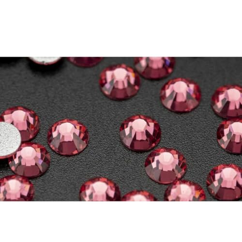 Großhandel SS3-SS20, 14.400 Stück/Packungen, Glas-Strasssteine zum Aufkleben, flache Rückseite, 3D-Steine für Nagelkunst, Dekoration, Kleidung, DIY-041 Rose-SS20 – 14.400 (Stück) von SHHEG