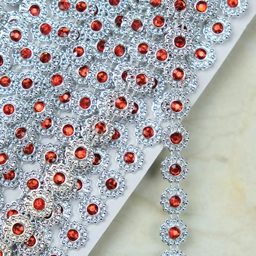 NEU, 4 Meter kleine pflaumenfarbene Diamant-Kettenspitze, Acryl-Strass-Spitze, Tanzrock, Bekleidungszubehör, Spitze für Kleid, Kleidungsstück, Patch-2 von SHHEG