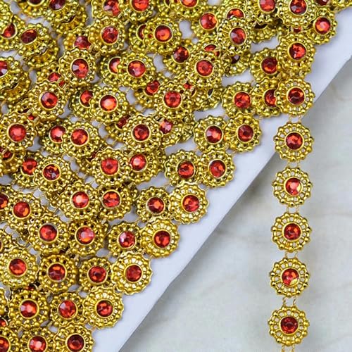 NEU 4 Yards kleine Pflaumen-Diamant-Kettenspitze aus Acryl mit Strasssteinen, Spitze für Tanzrock, Bekleidungszubehör, Spitze für Kleider, Kleidungsstücke, Patch-1 von SHHEG