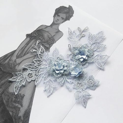 Neue Stil 3D Spitze Blume Stickerei Applique Trim Patch DIY Nähen Dekoration Handwerk Hochzeit Kleid Zubehör Handgemachte Versorgung-HS von SHHEG