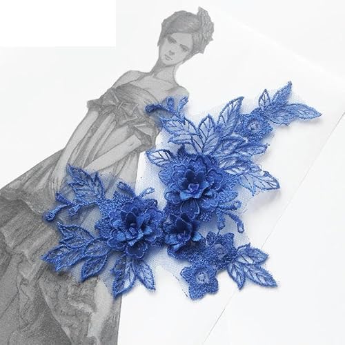 Neuer Stil 3D Spitze Blume Stickerei Applikation Trim Patch DIY Nähen Dekoration Handwerk Hochzeit Kleid Zubehör handgemachte Versorgung-MS von SHHEG