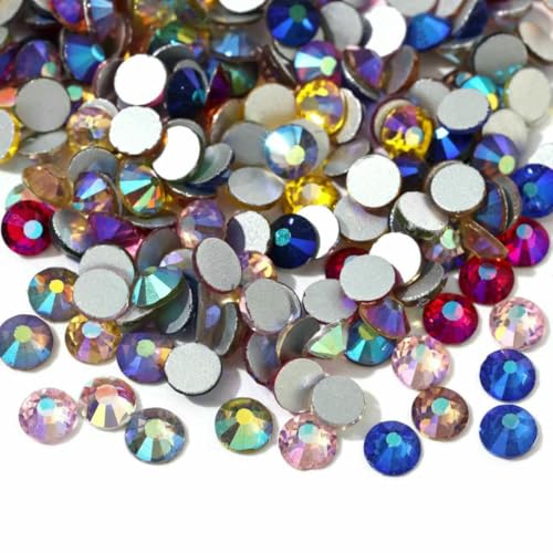 rot ss3-ss30 Glitter Kristall Nicht Hotfix Strass Nägel Kristalle Стразы Diy Nagel Zubehör 네일파츠 Für Nägel Nagel Charms Nail Ar-Mixed farbe AB-SS10-1440 stücke von SHHEG