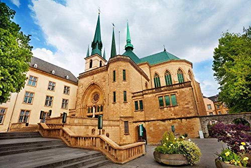 SHILIHOME Luxemburg-Stadtlandschaft Malen nach Zahlen DIY einzigartig von SHILIHOME