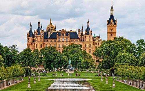 SHILIHOME Schwerin Schloss Deutschland Malen nach Zahlen DIY Unikat von SHILIHOME