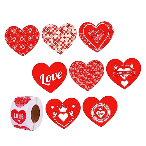 1 Rolle Liebesaufkleber scrapbooking sticker scrapbook stickers Siegelaufkleber für Aufkleber für Geschenkanhänger Siegelaufkleber zum Valentinstag Party-Siegel-Aufkleber SHINEOFI von SHINEOFI