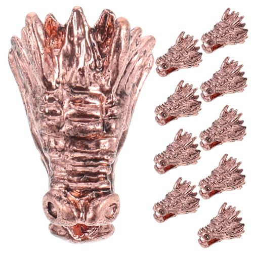 1 Satz Wasserhahnzubehör Fantasy-charme Halskette Mit Drachenkopf Scheibe Halskette Drachenkopf Anhänger Kreis-halskette Bulk-schmuck Bartperle Zinklegierung Rose Gold 10st SHINEOFI von SHINEOFI