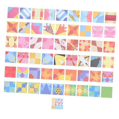 2 Sets Farbiges Handgeschöpftes Papier Origami Origami Papier Quadratisches Papier Pädagogisches Faltpapier Buntes Papier DIY Bastelpapier Handarbeitspapier Kinderspielzeug SHINEOFI von SHINEOFI