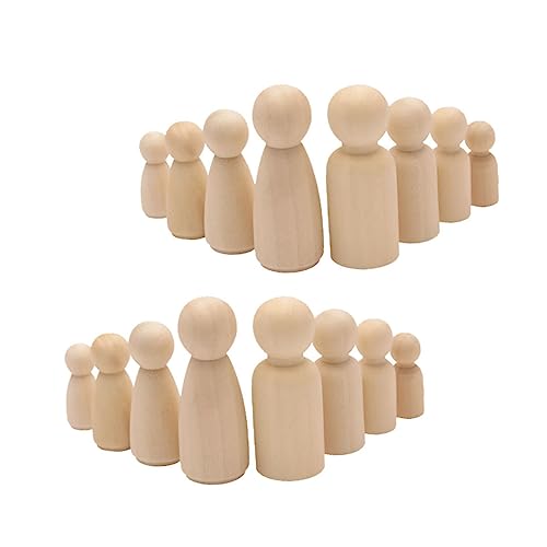 50 Stück Holzpuppenmenschen Kinderspielzeug Spielzeug Für Kinder, Jungen Spielzeug Für Jungen Blanko-peg-puppen Puppen Für Kinder Männliche Puppe Dolly Heringe Hölzern Yellow SHINEOFI von SHINEOFI