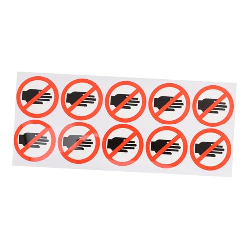 SHINEOFI 1 Blatt kein berührender Aufkleber selbstklebender Aufkleber Sicherheitswarnschild-Aufkleber Sicherheitsetikett klebendes Warnschild Warnaufkleber Warnsignale Nicht Tasten PVC von SHINEOFI