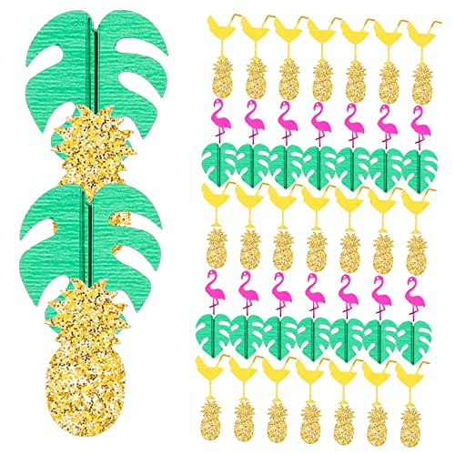 SHINEOFI 1 Hawaii Konfetti Party Strandschirm Tropische Tischdekoration Luau Tischstreuer Schwimmhut Set Kostüm Strand Themen Glitzer Flamingo Aufblasbares von SHINEOFI