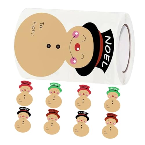 SHINEOFI 1 Rolle Dekoratives Etiketten Aufkleberband Adressetiketten Schneemann Anhänger Aufkleber Dankeschön Weihnachts Siegeletikett Transparent Weihnachtsaufkleber SHINEOFI 1 Rolle Dekoratives Etiketten Aufkleberband Adressetiketten Schneemann Anhänger Aufkleber Dankeschön Weihnachts Siegeletikett Transparent Weihnachtsaufkleber von SHINEOFI