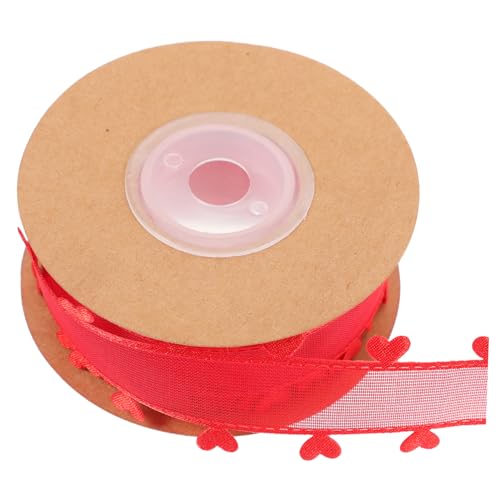 SHINEOFI 1 Rolle Herzförmiges Spitzenband Männer rotes Band blaues Band zurück zum Schulband Baum Bänder zum Basteln verschleißfestes Geschenkband Multifunktions-Paketband Polyester von SHINEOFI