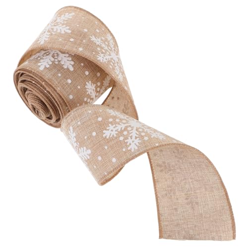 SHINEOFI 1 Rolle Weihnachtsband Bausatz Bündeln Bänder Funkeln Weihnachten Sackleinenband Perlen Rosa Schleife Geschenkband Gold Weihnachtsbögen Für Fleck Khaki Eisen von SHINEOFI