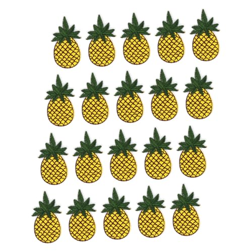 SHINEOFI 1 Satz Ananas -stickerei Dekorative Ananas Patch Patch Ananas Wärmepolster-anti-scenen-handschuhe Zubehör Ananas Mini-zubehör Hilfsananas Patch-frucht Tüte Ananas Stickgarn 20st von SHINEOFI