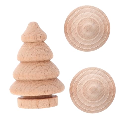 SHINEOFI 1 Satz Buche Weihnachtsbaum Peg Puppe Formen Mini- -fort-bausatz Weihnachtsbaum Selber Machen Graffiti-weihnachtsbaum Aus Holz Hölzern Brown 3 Stück von SHINEOFI