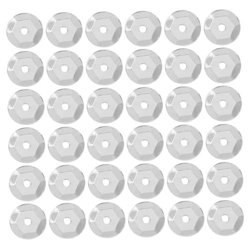 SHINEOFI 1 Satz Bulk-pailletten Handwerk Pailletten Metallische Pailletten Dekorative Pailletten Plastik Pailletten Tasse Pailletten Stickerei Pailletten Pvc Silver 800 Stück von SHINEOFI