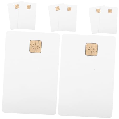 SHINEOFI 1 Satz Chipkarte Plastikkarten Geldschrank White Card Blankokarte Kontaktchip Kartendrucker Karteikarten Leere Kreditkarte Blanko-kreditkarten Mit Chip Pvc-kartenanhänger Weiß 8st von SHINEOFI