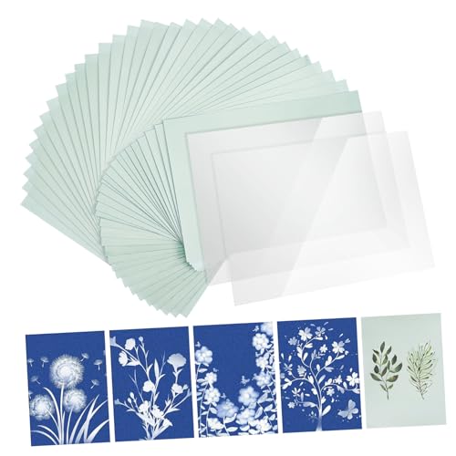 SHINEOFI 1 Satz Cyanotypie Bastelpapier Bastelbedarf aus Papier Kunstdruckpapier-Kit Sun Print Kit Sonnendruckpapier DIY Druckpapier Kunstpapier Sonnendruckset Druck-Kit Naturfaser-Papier von SHINEOFI