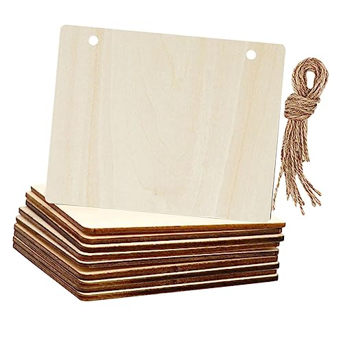 SHINEOFI 1 Satz Diy Kleines Schild Unvollendetes Holzhandwerk Holzschild Bastelholzplatte Leere Schilder Für Das Handwerk Dekor Aus Holzplatten Selber Machen Rohlinge Basteln Hölzern von SHINEOFI