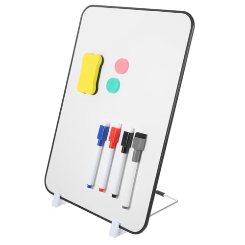 SHINEOFI 1 Satz Doppelseitige Schreibtafel Kleine Trocken Abwischbare Tafel Whiteboard-staffelei Magnetische, Trocken Abwischbare Tafel Whiteboard Stehen Persönliches Whiteboard Metall Weiß von SHINEOFI