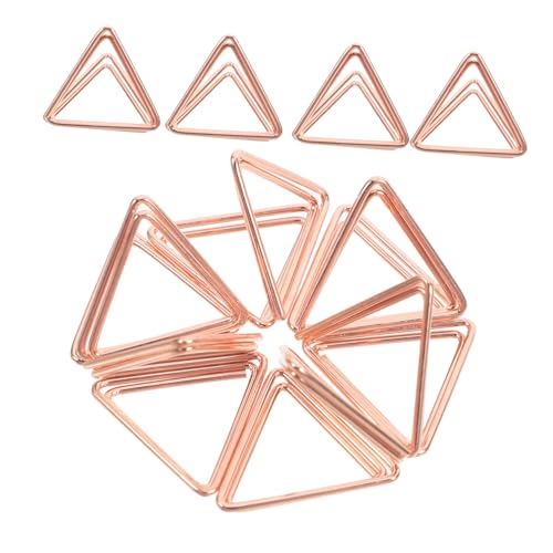 SHINEOFI 1 Satz Dreieckiger Geldscheinhalter Kartenhalter Stehen Ständer Für Fotoclips Tischkartenhalter Tischkarten Für Die Tischdekoration Tischnummer Steht Metall Rose Gold 24 Stück von SHINEOFI