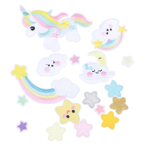 SHINEOFI 1 Satz Einhorn-Patch bügelei aufbügelflicken bügeln Einzigartige Kleidung Patches DIY Kleidung Aufnäher Flecken malen Sie Markierungen Stich DIY-Patches Patch aufnähen Polyester von SHINEOFI