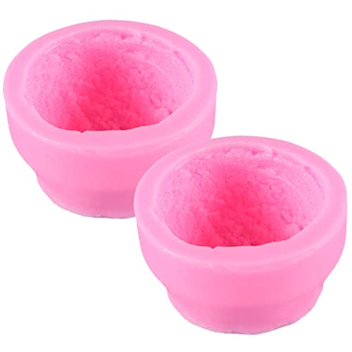 SHINEOFI 1 Satz Eiskuchenform Manuelle Form Formen Für Seifenformen Handwerkliche Form Ice Cream Mold Schokoladenform Form Zur Seifenherstellung Puddingformen Aus Silikon Kieselgel Rosa 2st von SHINEOFI