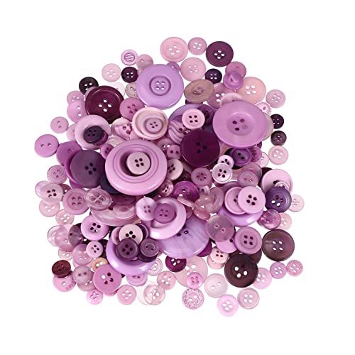 SHINEOFI 1 Satz Farbige Harz Knöpfe Knopfnadeln Haken Und Ösen Nähen Werkzeug Zum Nähen Von Knöpfen Rosa Knöpfe Kleiderknopf Knöpfe Zum Basteln Leere Schaltfläche Knöpfe Für Blazer Violett von SHINEOFI