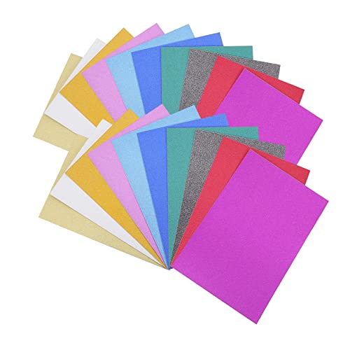 SHINEOFI 1 Satz Geprägtes Papier Karton Buntes Papier Farbiges Papier Glitzerndes A4-papier Glitzerpapier Für Bastelschaumpapier Baupapier Verschiedene Farben Papierstau 40blatt von SHINEOFI