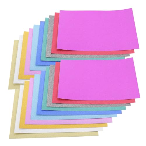 SHINEOFI 1 Satz Geprägtes Papier Konstruktionspapier Farbiges Papier Farbiges Papier Kartonpapier Buntes Papier DIY Pappe Glitzerpappe Karton DIY Bastelglitzer A4 Papier 40 Blatt von SHINEOFI